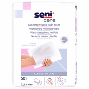 GANTS DE TOILETTE PLASTIFIES SENI CARE