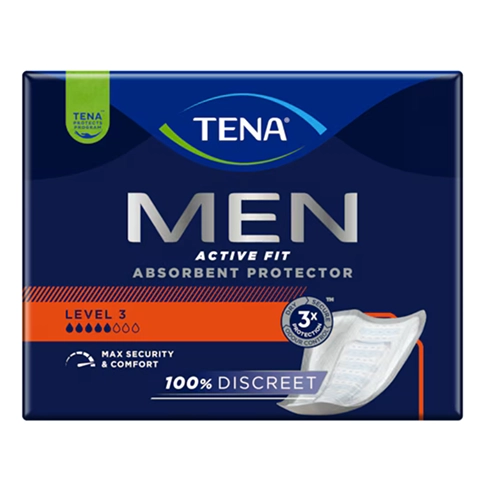 Protection anatomique TENA MEN PREMIUM FIT pour adulte souffrant d'incontinence urinaire