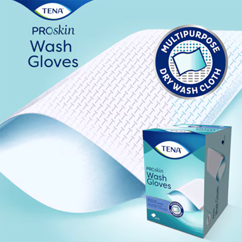 TENA WASH GLOVES PROSKIN PLASTIC