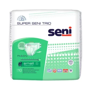 Couche avec adhésifs SENI SUPER TRIO S pour adultes souffrant d'incontinence urinaire