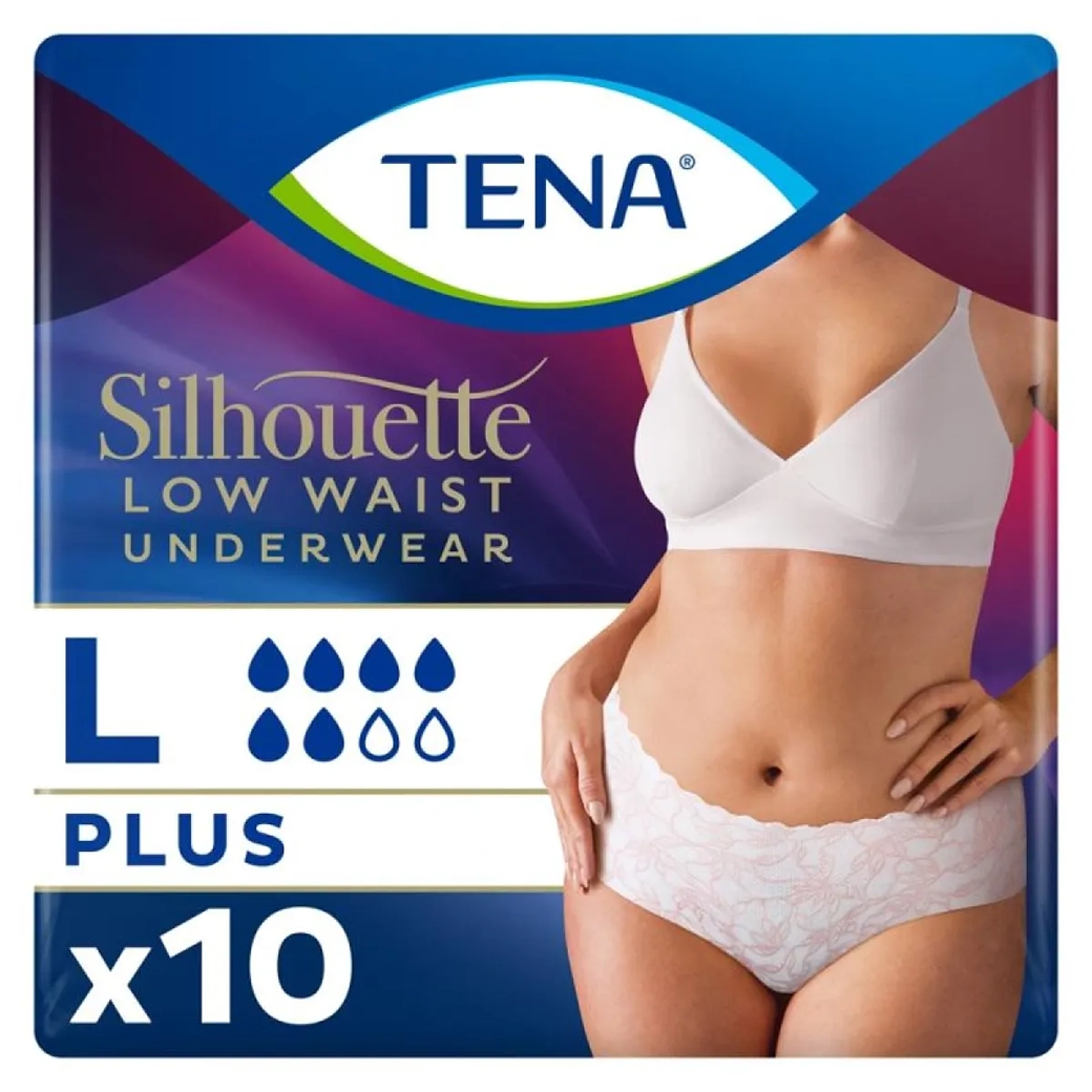 TENA Silhouette Plus Taille Basse Blanc L