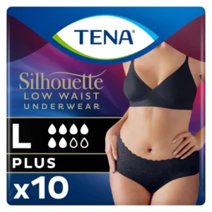 TENA Silhouette Plus Taille Basse Noir L